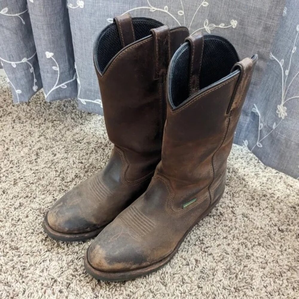 Dan Post Brown Leather Cowboy Boots